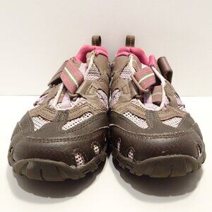Merrell Water Sneakers Size 2 Pink Brown Mesh Hiking Outdoors